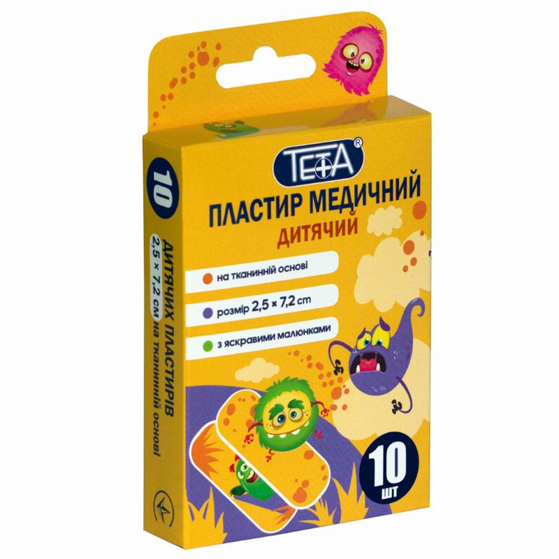 Пластир для ран дитячий Teta на тканинній основі 2,5х7,2см